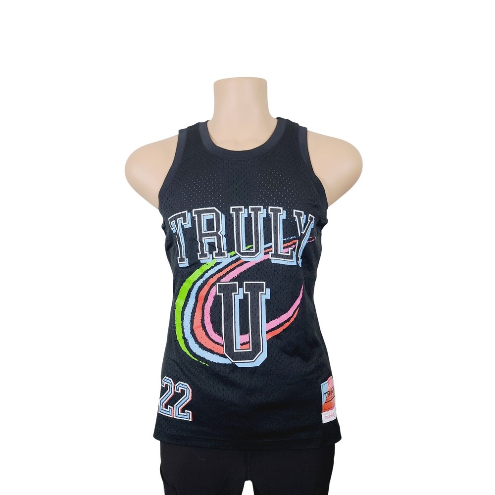 Mitchell Ness, Truly Hard Seltzer Logo 22 Sleeveless Jersey Men Size M Black.‎